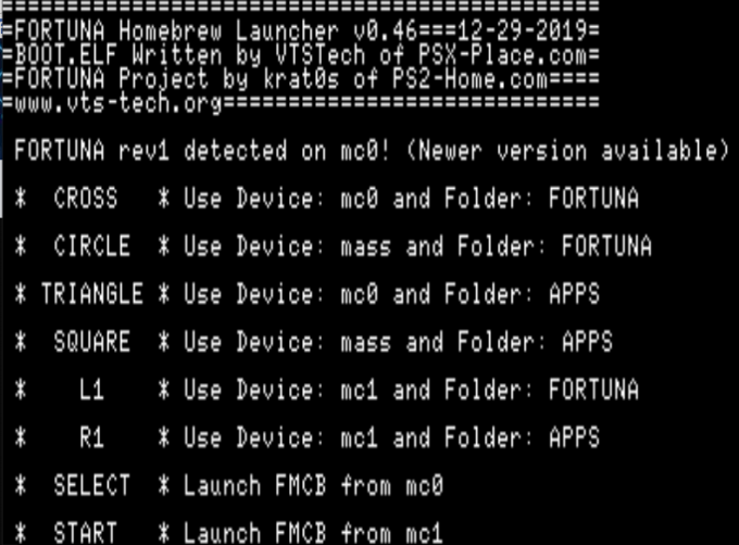 FORTUNA Homebrew Launcher v046