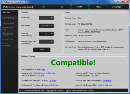 PS3 Console Compatibility GUI