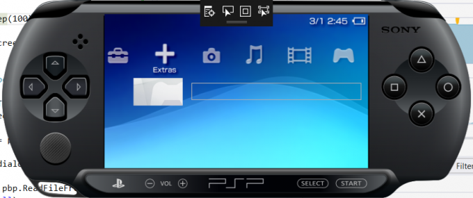 PS4 PSP Classics GUI