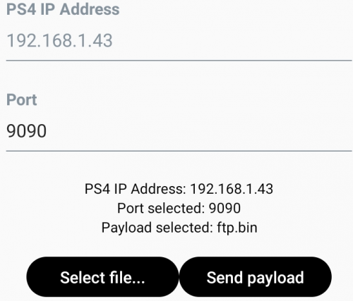 PS4 Payload Sender Android