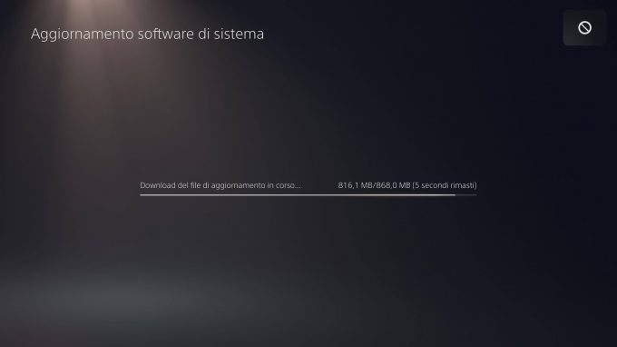 PS5 system software update