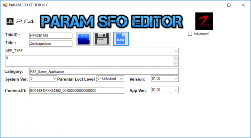 Param SFO Editor