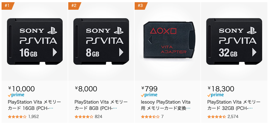 PS Vitaの専用メモリーカード ぼったくり価格に高騰 | 大人のための
