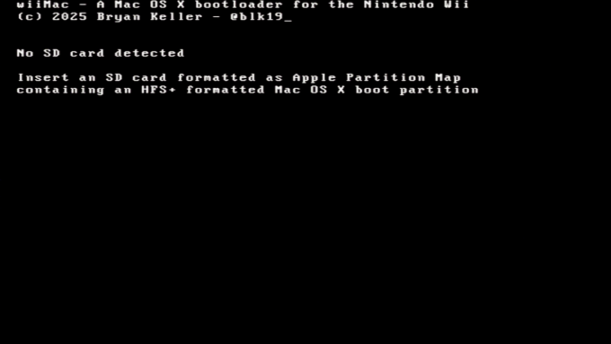 wiiMac bootloader